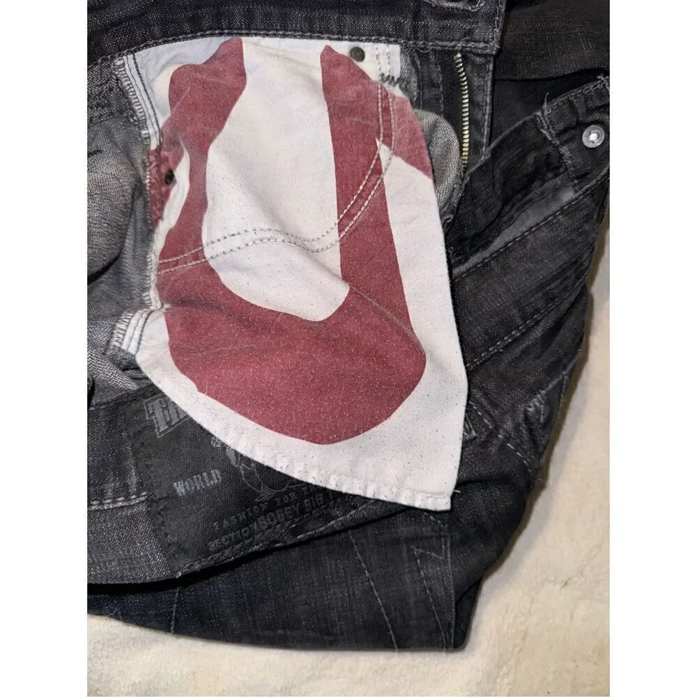 Vintage Y2K true religion black denim jeans size 33